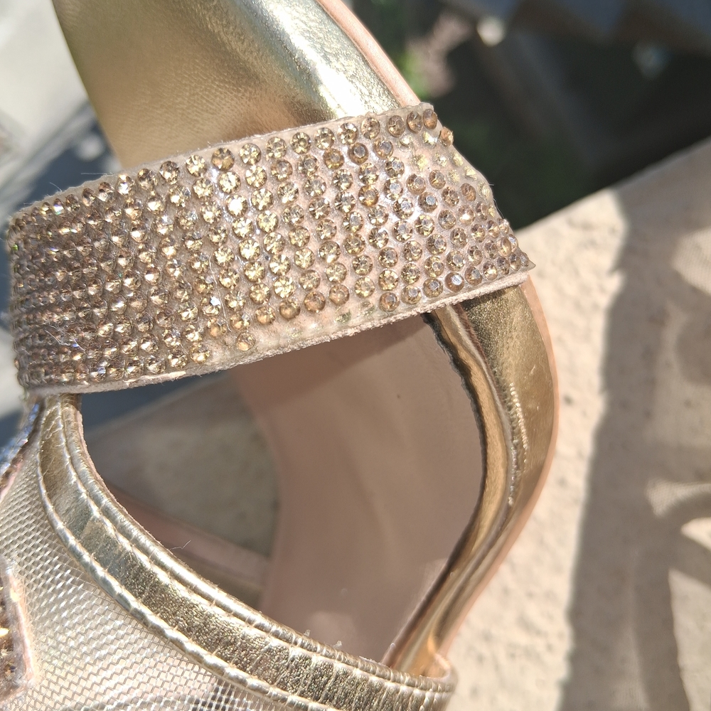 Thalia Sodi Gold Embellished Heels - Picture 13 of 16